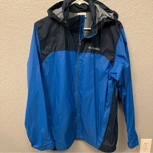 Columbia Men's Glennaker Lake Rain Jacket packable stowaway hood Small